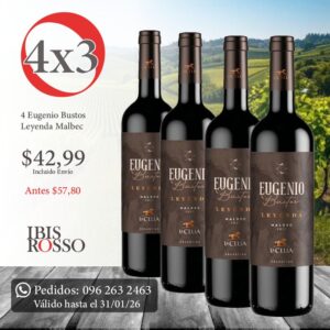 Pack 4 x 3 Eugenio Bustos Leyenda Malbec