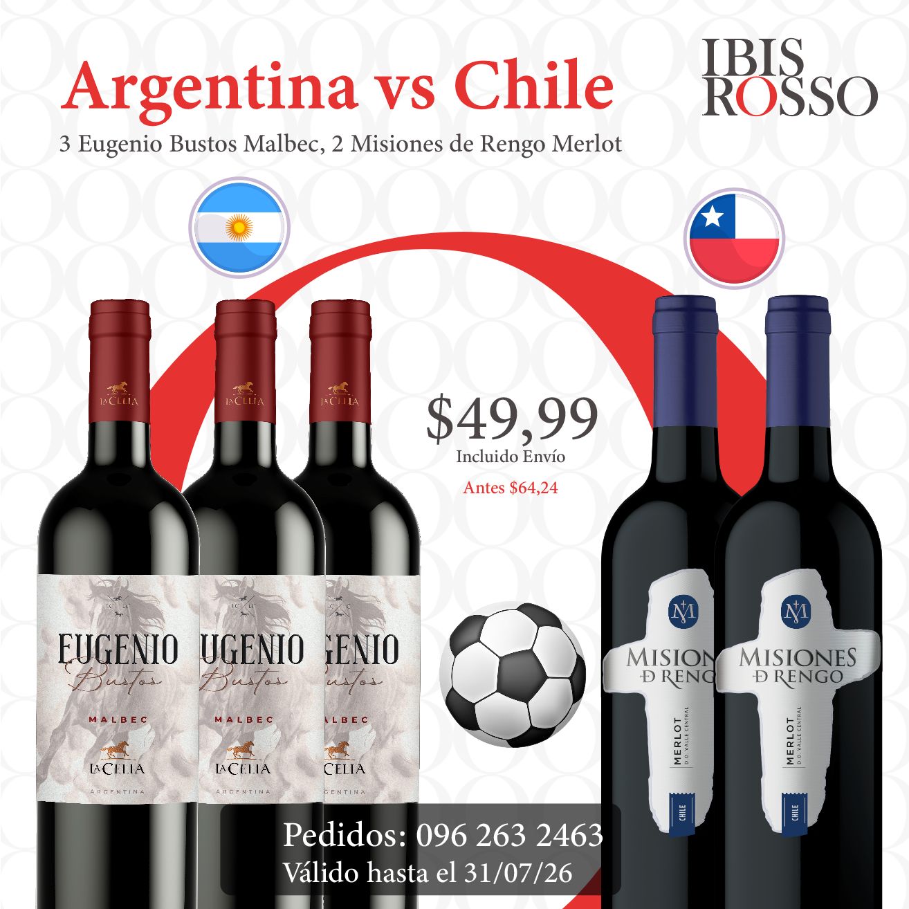 Pack Argentina vs Chile