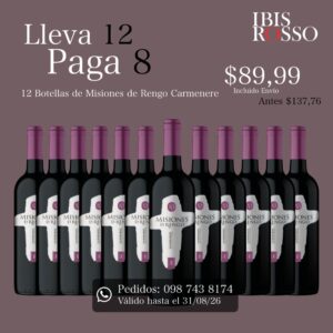 Pack Lleva 12 y paga 8 - Misiones de Rengo Carmenere